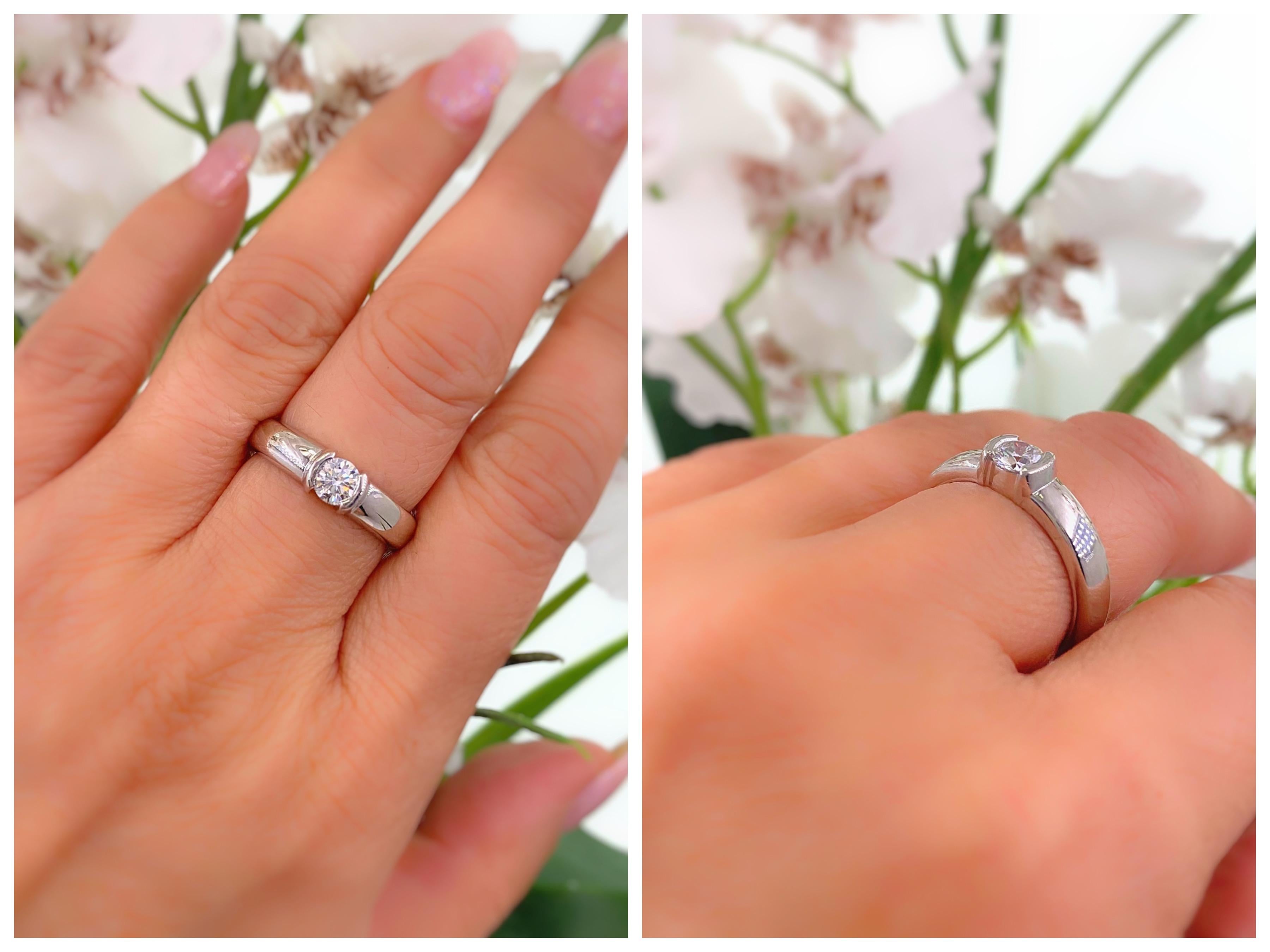 Tiffany & Co Etoile Round Diamond 0.43 Carat E VS1 Engagement Ring Papers 6