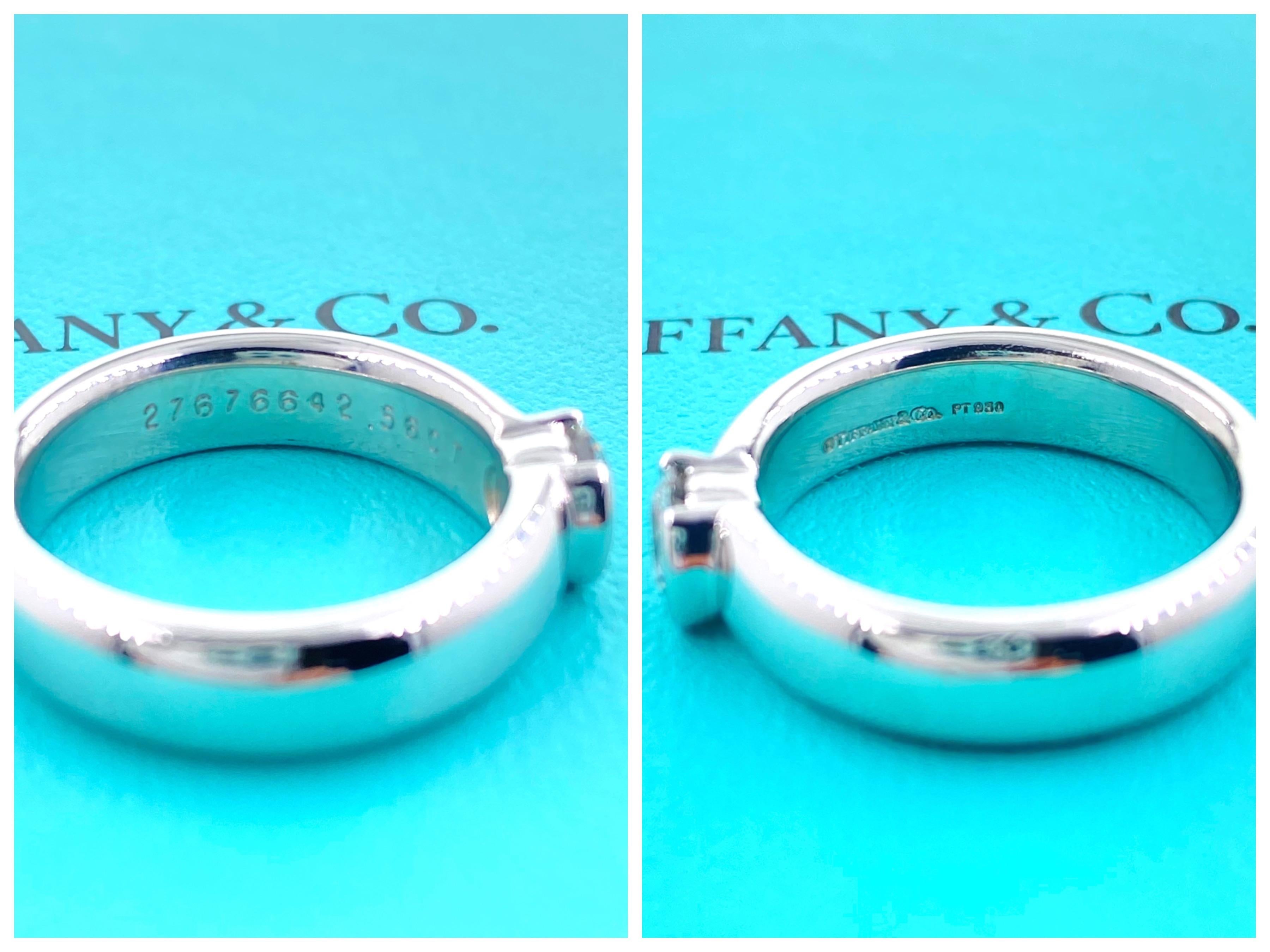 Tiffany & Co. Etoile Round Diamond 0.56 TCW H VVS2 Engagement Ring Platinum For Sale 7