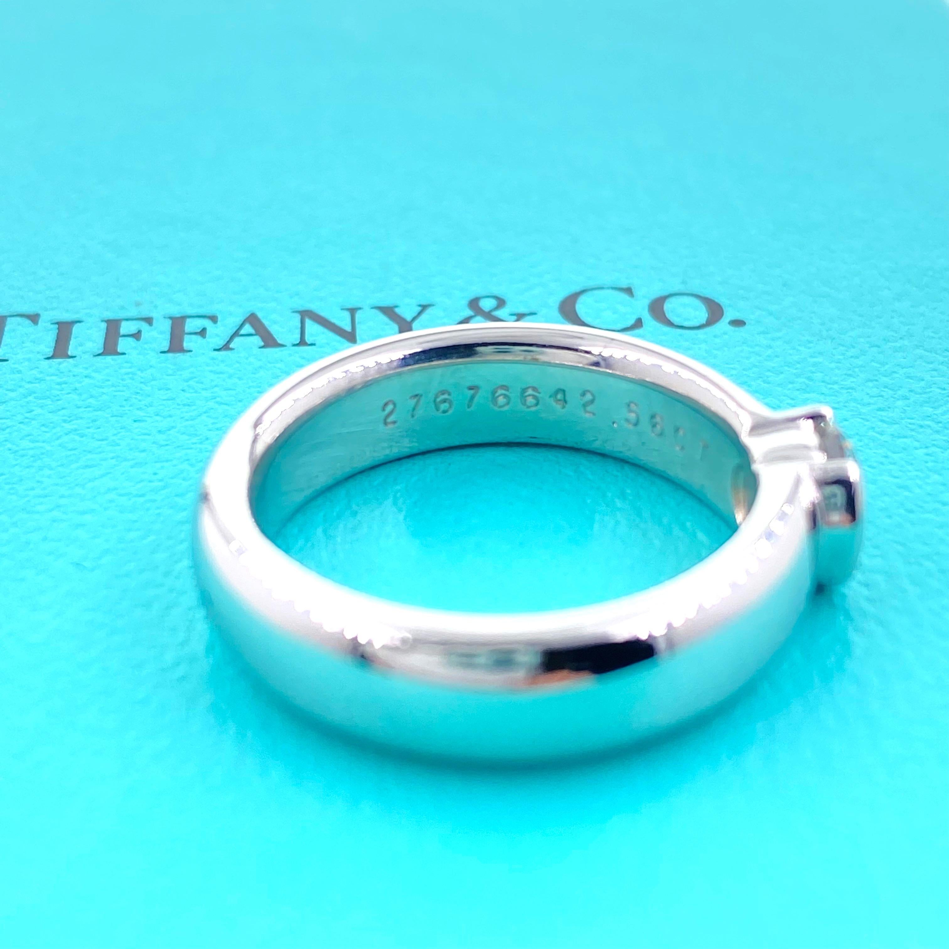 Tiffany & Co. Etoile Round Diamond 0.56 TCW H VVS2 Engagement Ring Platinum For Sale 1