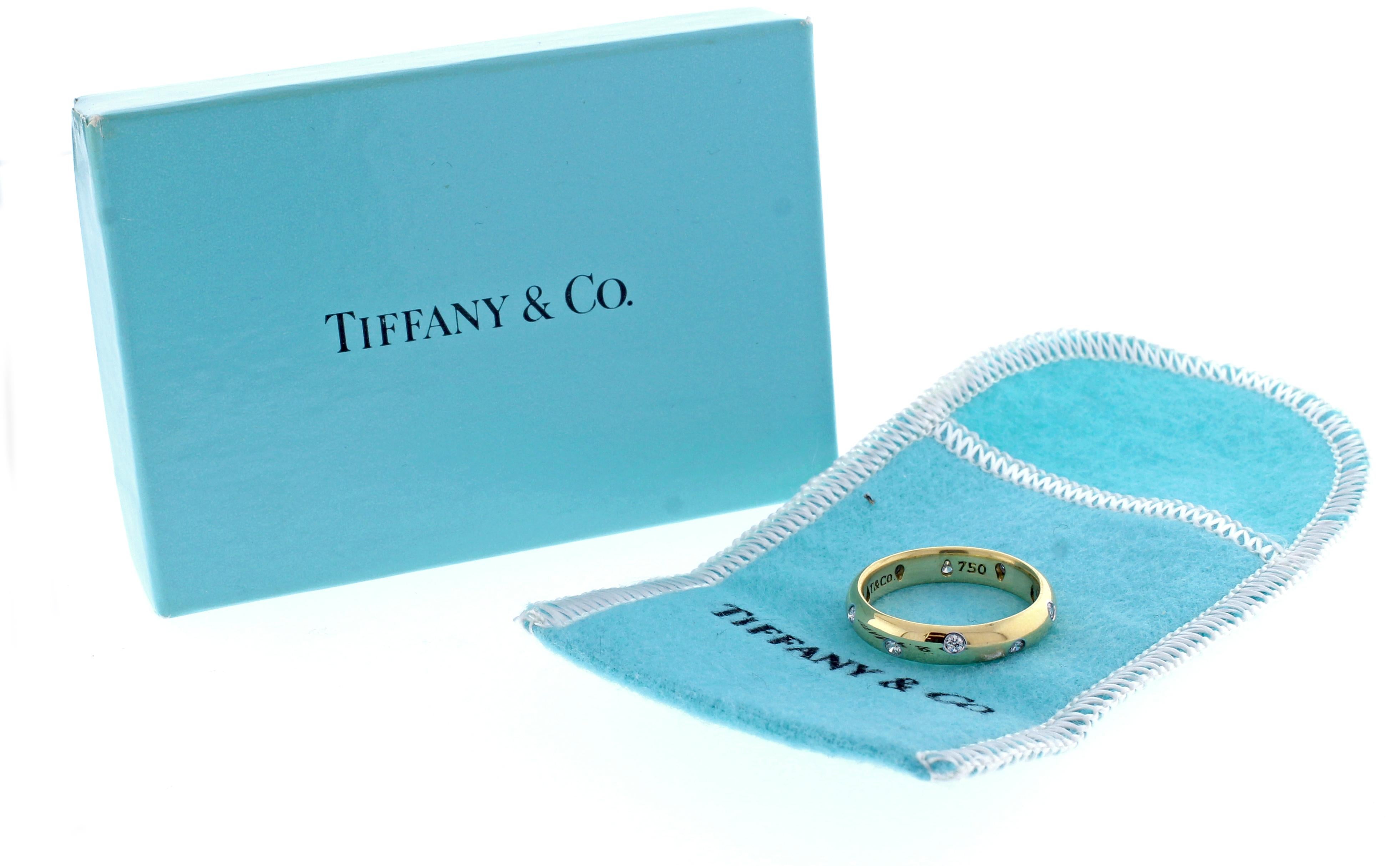 Women's or Men's Tiffany & Co. Etoile Round Diamond Band Ring