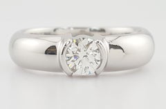 Tiffany & Co. Etoile Round Diamond Platinum Solitaire Engagement Ring