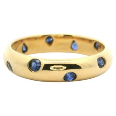 Tiffany & Co. Etoile Saphir 18k Gelbgold 4mm Bandring Größe 6