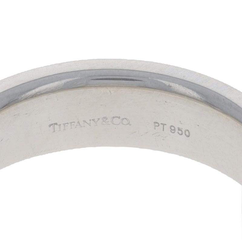 Tiffany & Co. Etoile Semi Bezel Diamond Solitaire Engagement Ring Platinum .79ct For Sale 2