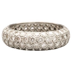 Tiffany & Co. Etoile Soleste Eternity-Ring aus Platin mit 4 Reihen Diamanten, Größe 5,75