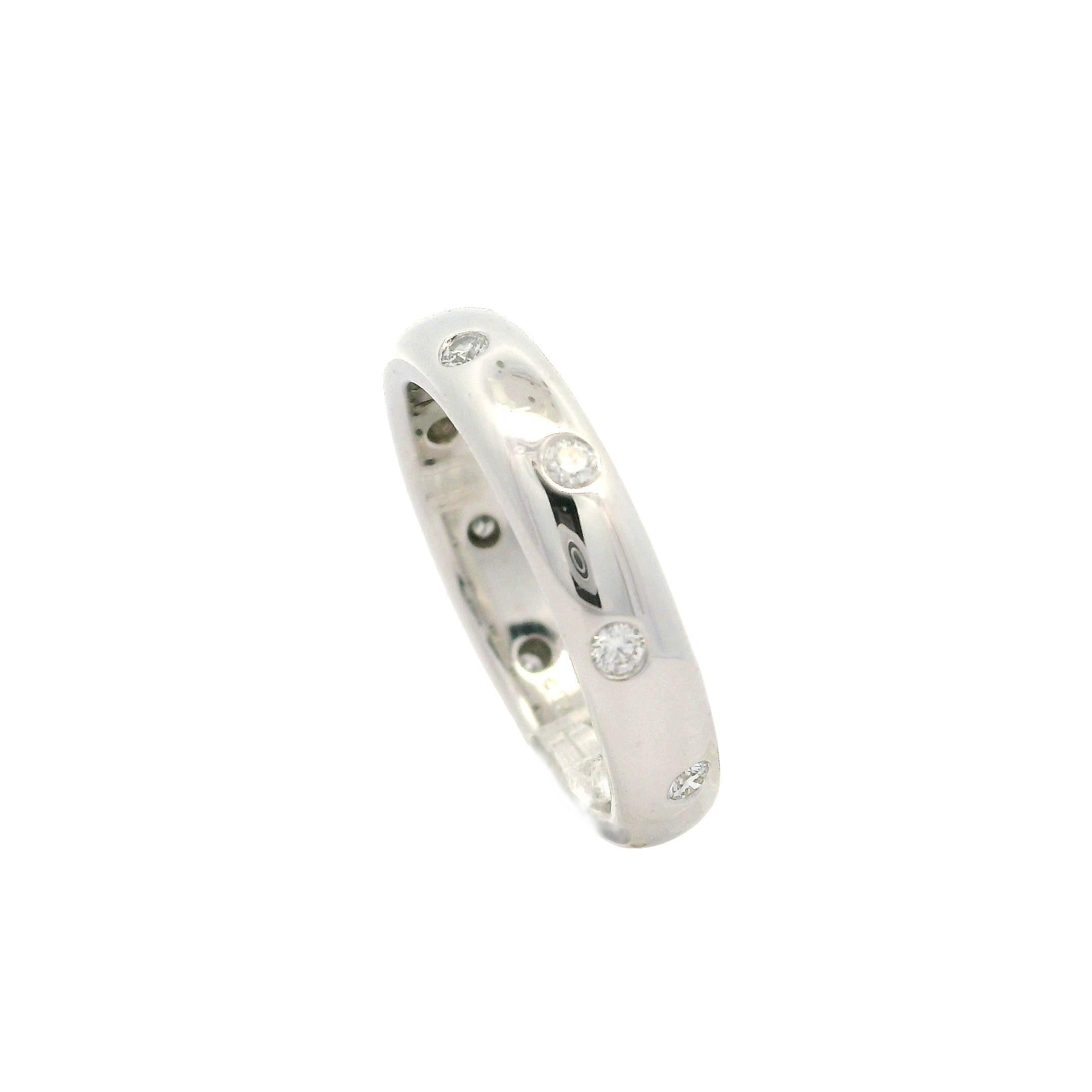 Donna Tiffany & Co. Anello Etoile in platino massiccio con diamante da 4 mm per l'eternità Sz 6 in vendita