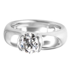 Tiffany & Co. Etoile Solitaire Diamond Engagement Ring in Platinum 1.07 Carat