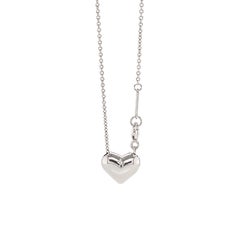 Tiffany & Co. Collana con ciondolo a forma di cuore gonfio “Etoile Three Diamond” in platino