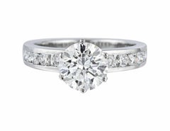 Tiffany & Co. F VVS1 Platinum Diamond Engagement Ring A stunning Tiffany & Co.
