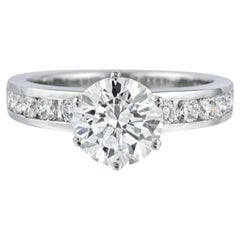 Tiffany & Co. F VVS1 Platinum Diamond Engagement Ring A stunning Tiffany & Co.
