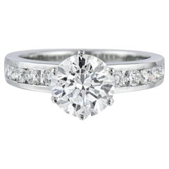 Tiffany & Co. F VVS1 Platinum Diamond Engagement Ring A stunning Tiffany & Co.