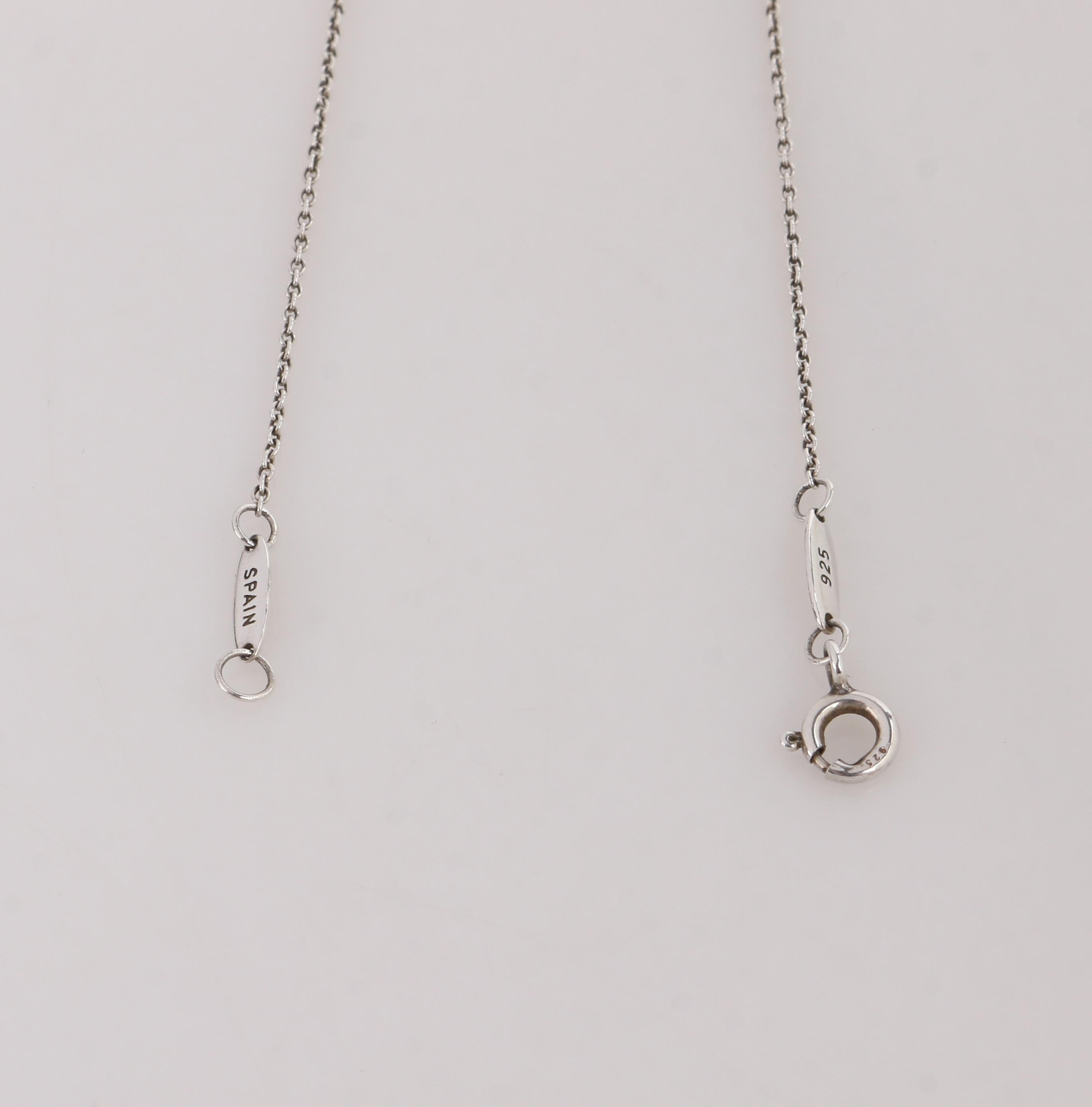 Women's TIFFANY & CO F/W 2004 Elsa Peretti “Open Wave” Sterling Silver Pendant Necklace