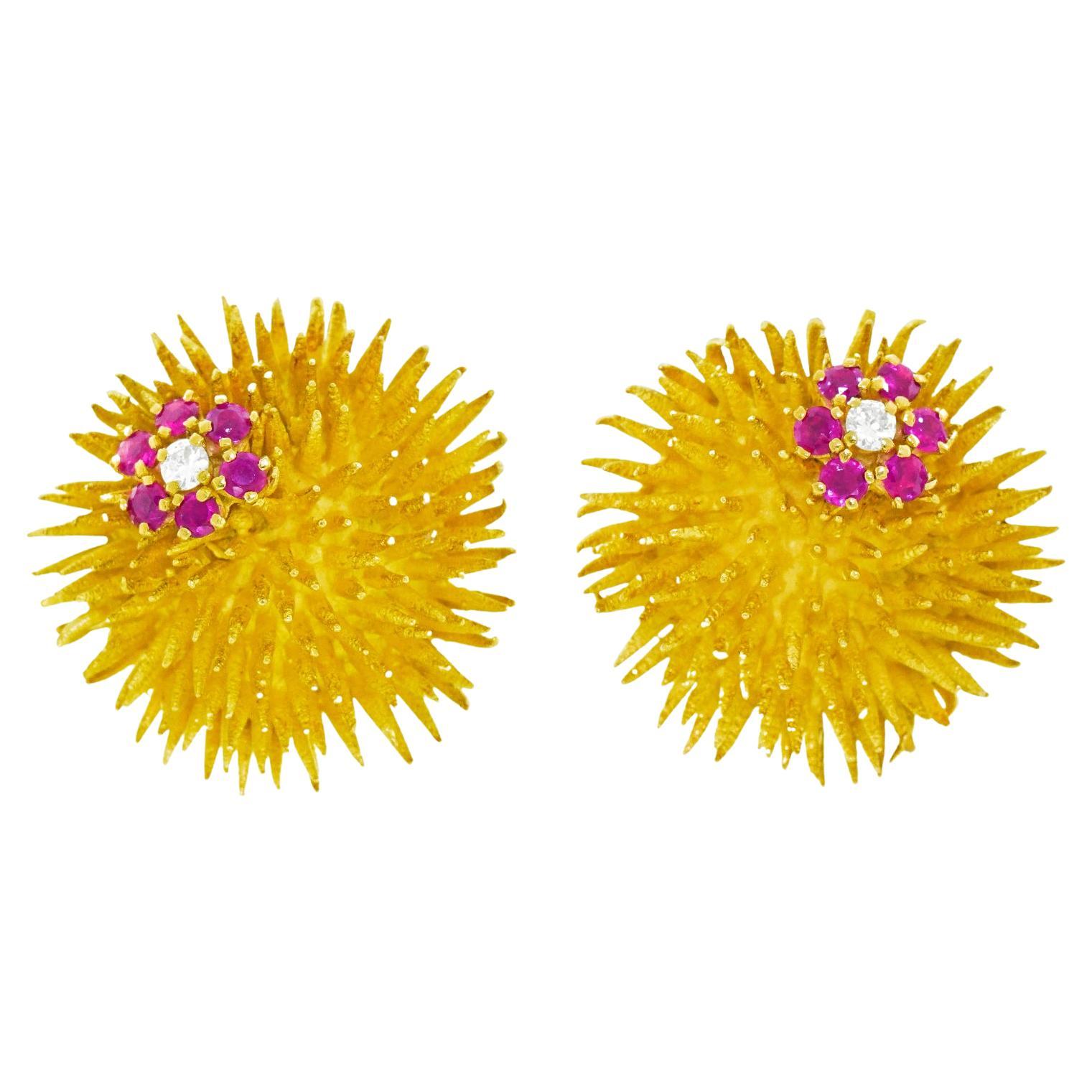 Tiffany & Co. Fab Sixties Sea Anemone Earrings