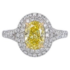 Tiffany & Co. Bague de fiançailles en diamant jaune intense fantaisie
