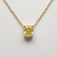 Tiffany & Co. Fancy Intense Yellow Diamond Pendant Necklace