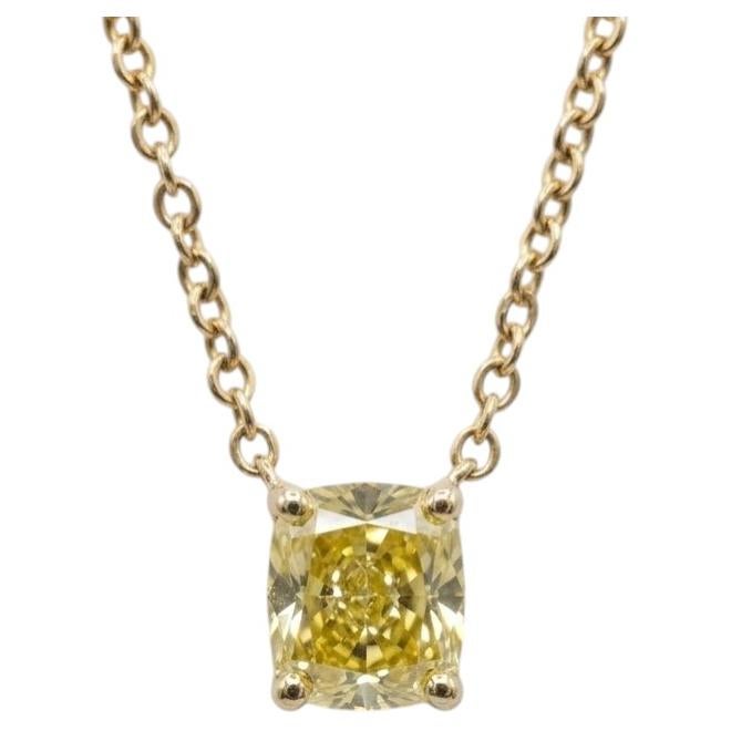 Tiffany & Co. Fancy Intense Yellow Diamond Pendant Necklace