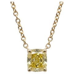Tiffany & Co. Fancy Intense Yellow Diamond Pendant Necklace