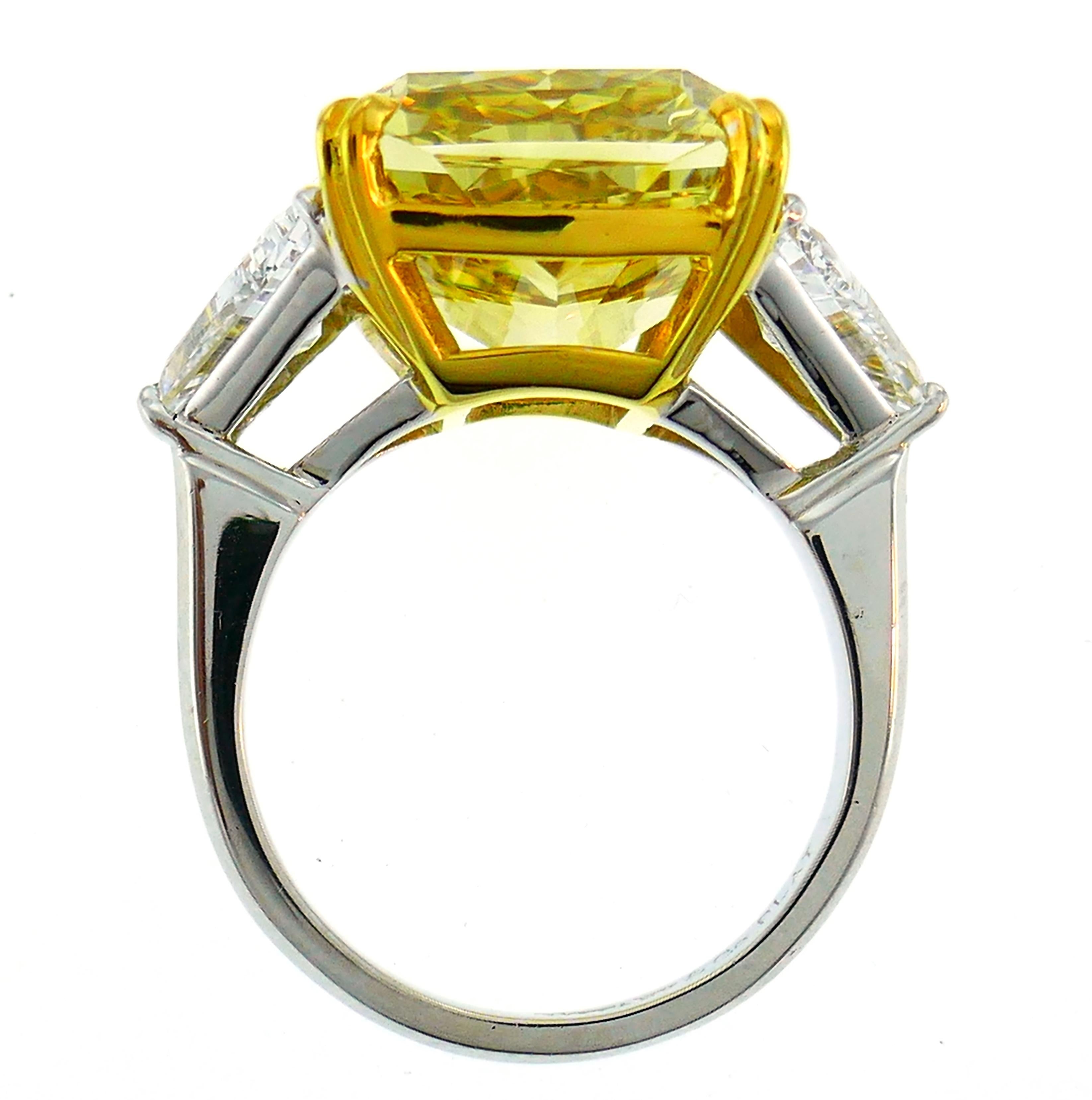 Tiffany & Co. Diamond Platinum Ring 12.12 Carat Fancy Deep Brownish Yellow GIA 2