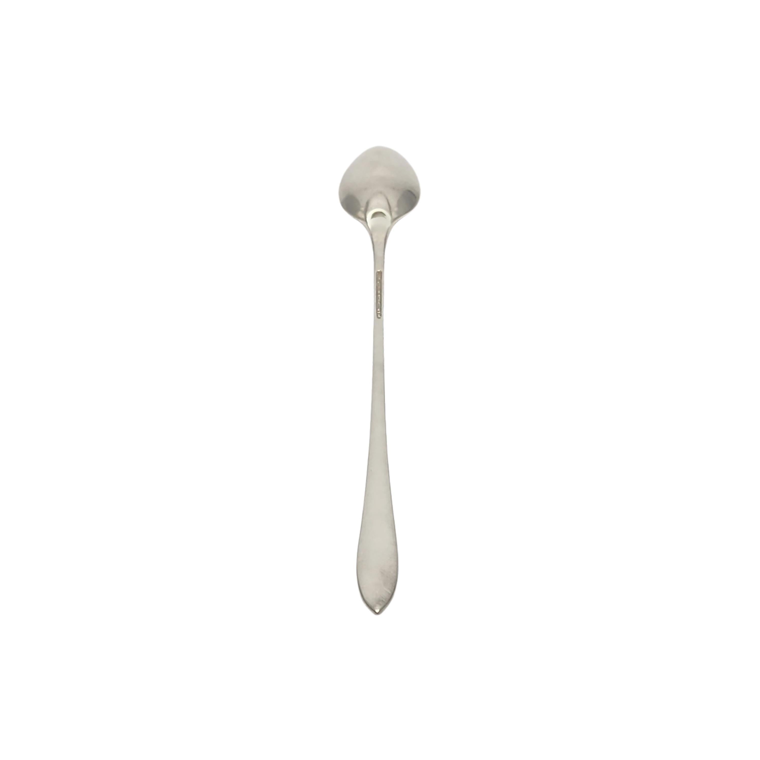 Tiffany & Co sterling silver baby feeding spoon in the Faneuil pattern.

No monogram or engraving.

The Faneuil pattern was in production from 1910-1955 and was named for Faneuil Hall in Boston, MA. The pattern's simple and elegant design makes it a
