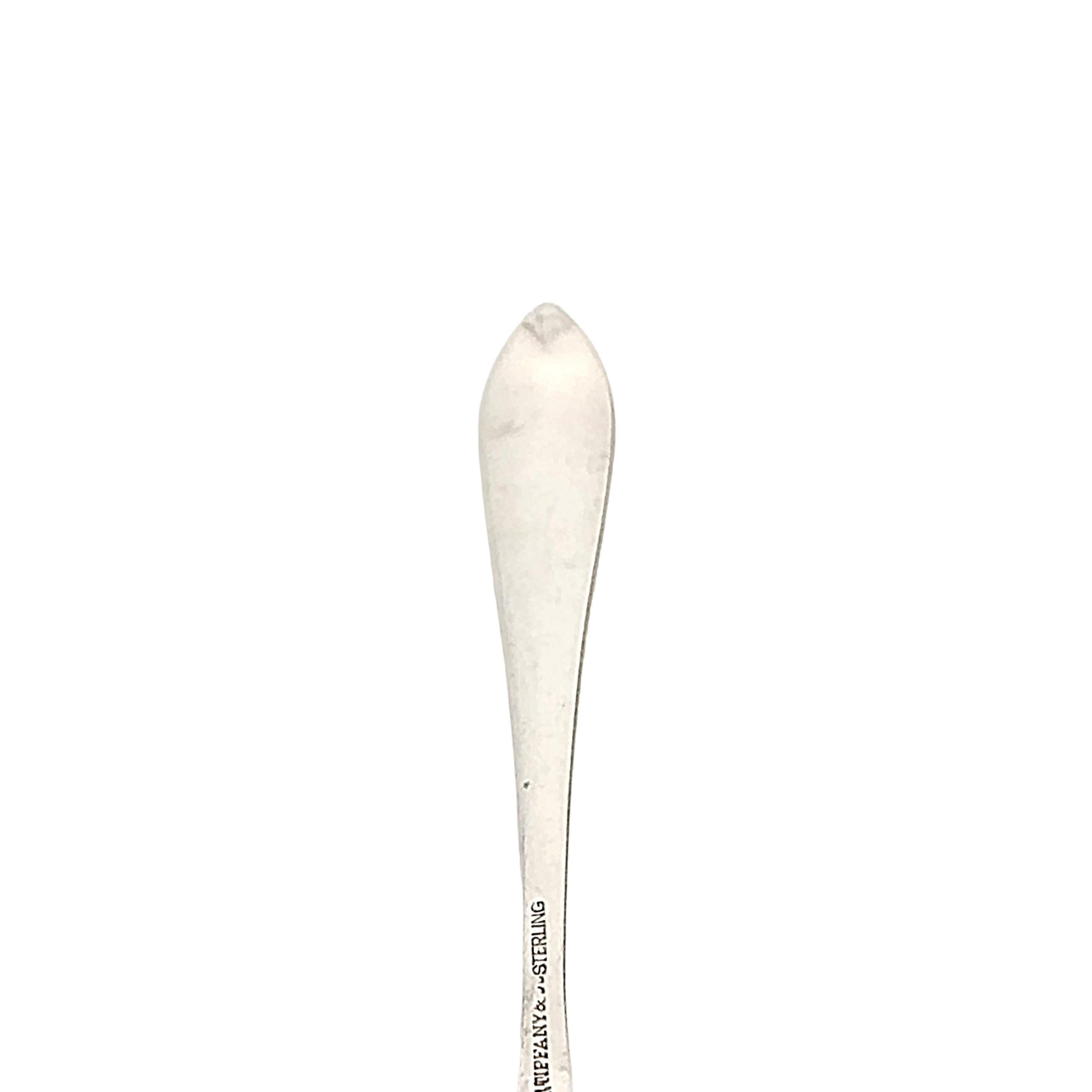 Tiffany & Co Faneuil Sterling Silver Demitasse Spoon with Monogram #13070 For Sale 2