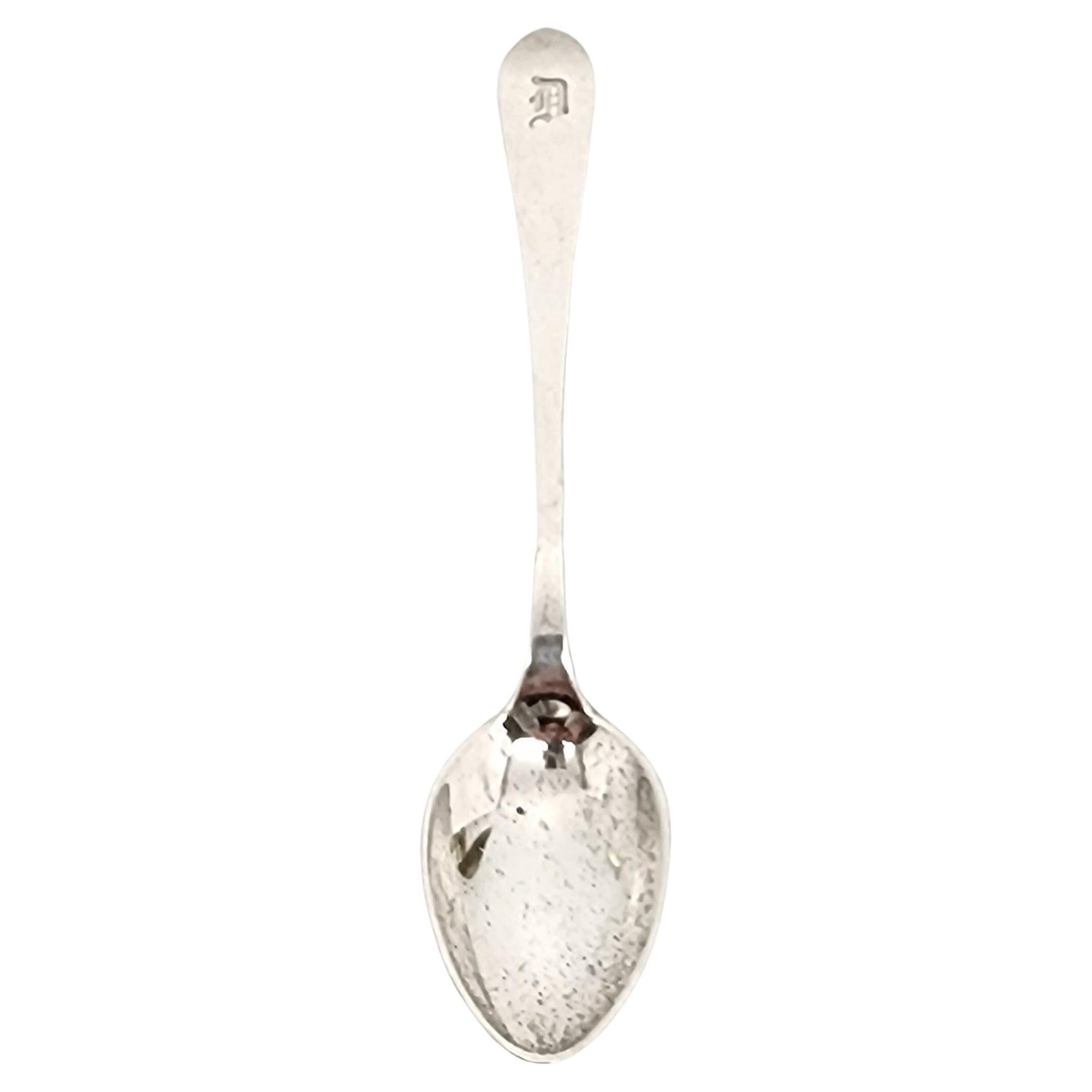 Tiffany & Co Faneuil Sterling Silver Demitasse Spoon with Monogram #13070 For Sale