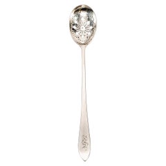 Tiffany & Co. Faneuil Sterling Silver Pierced Bowl Olive Spoon