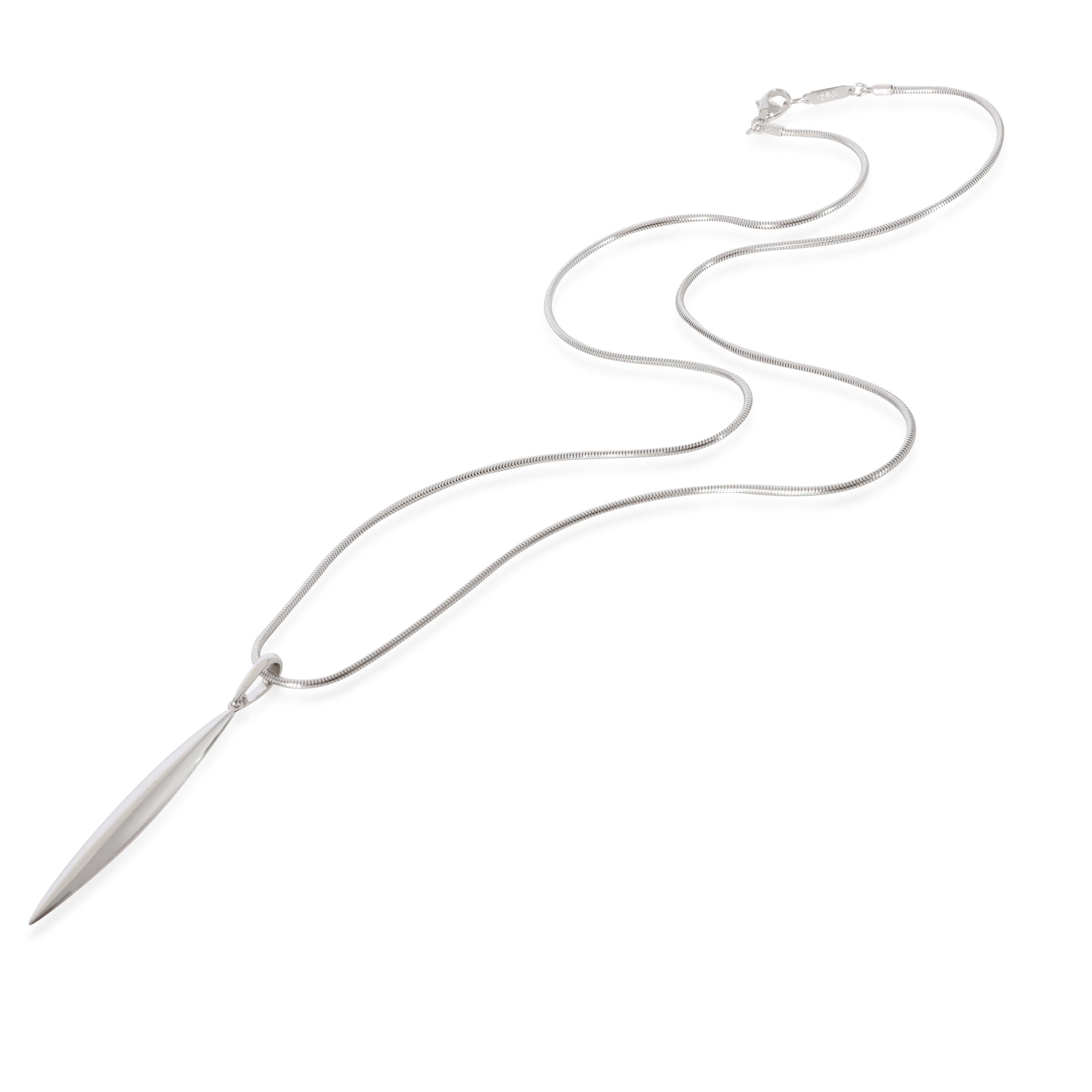Tiffany & Co. Feather Pendant in 18K White Gold

PRIMARY DETAILS
SKU: 124778
Listing Title: Tiffany & Co. Feather Pendant in 18K White Gold
Condition Description: Retails for 2100 USD. In excellent condition and recently polished. 20 inches in