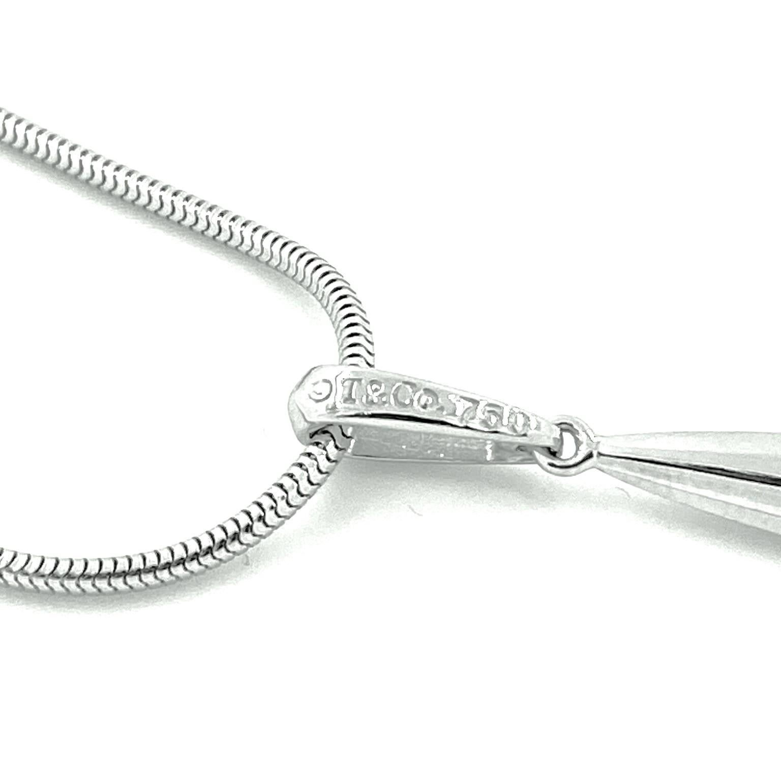 silver feather necklace tiffany