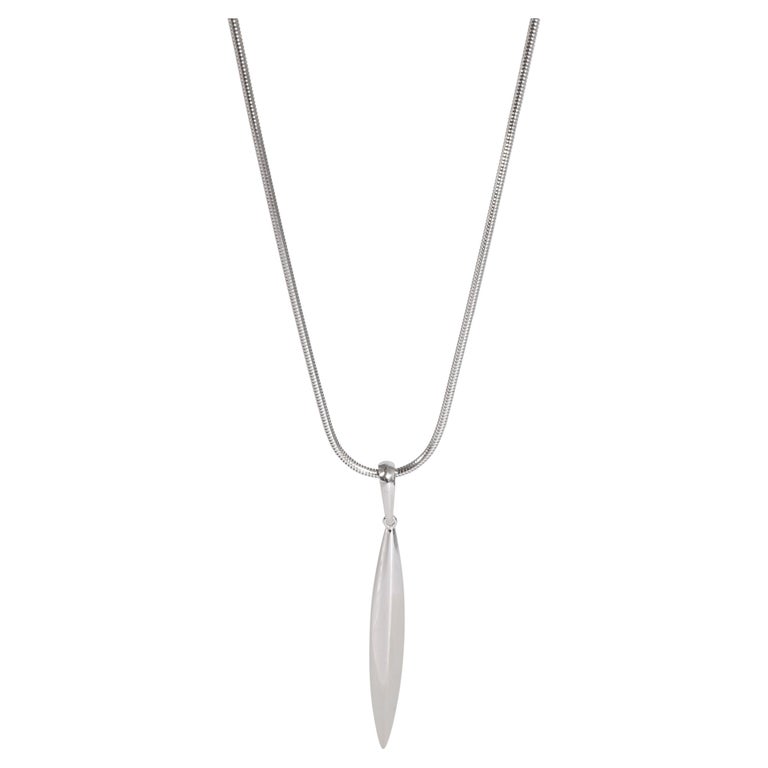 Tiffany and Co. Feather Pendant in 18K White Gold For Sale at 1stDibs |  tiffany feather necklace, silver feather necklace tiffany, white gold  feather necklace