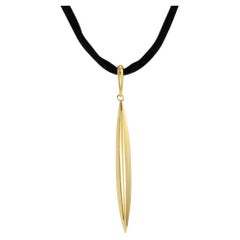 Tiffany & Co Feather Yellow Gold Pendant