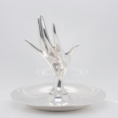 Tiffany & Co. Figural Sterling Silver Handshaped Ring Holder No. 23666