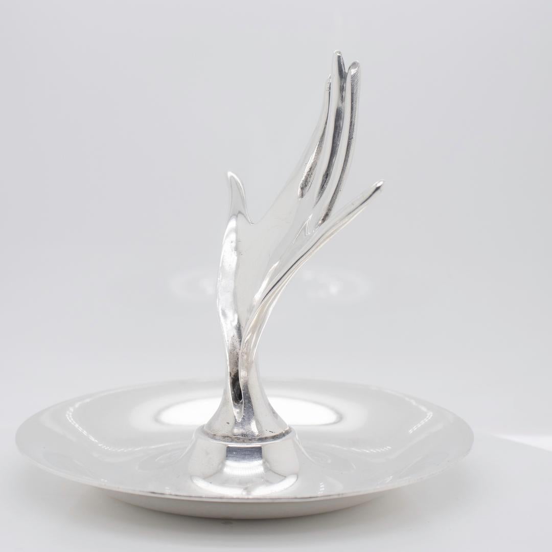 Tiffany & Co. Figural Sterling Silver Handshaped Ring Holder No. 23666 1
