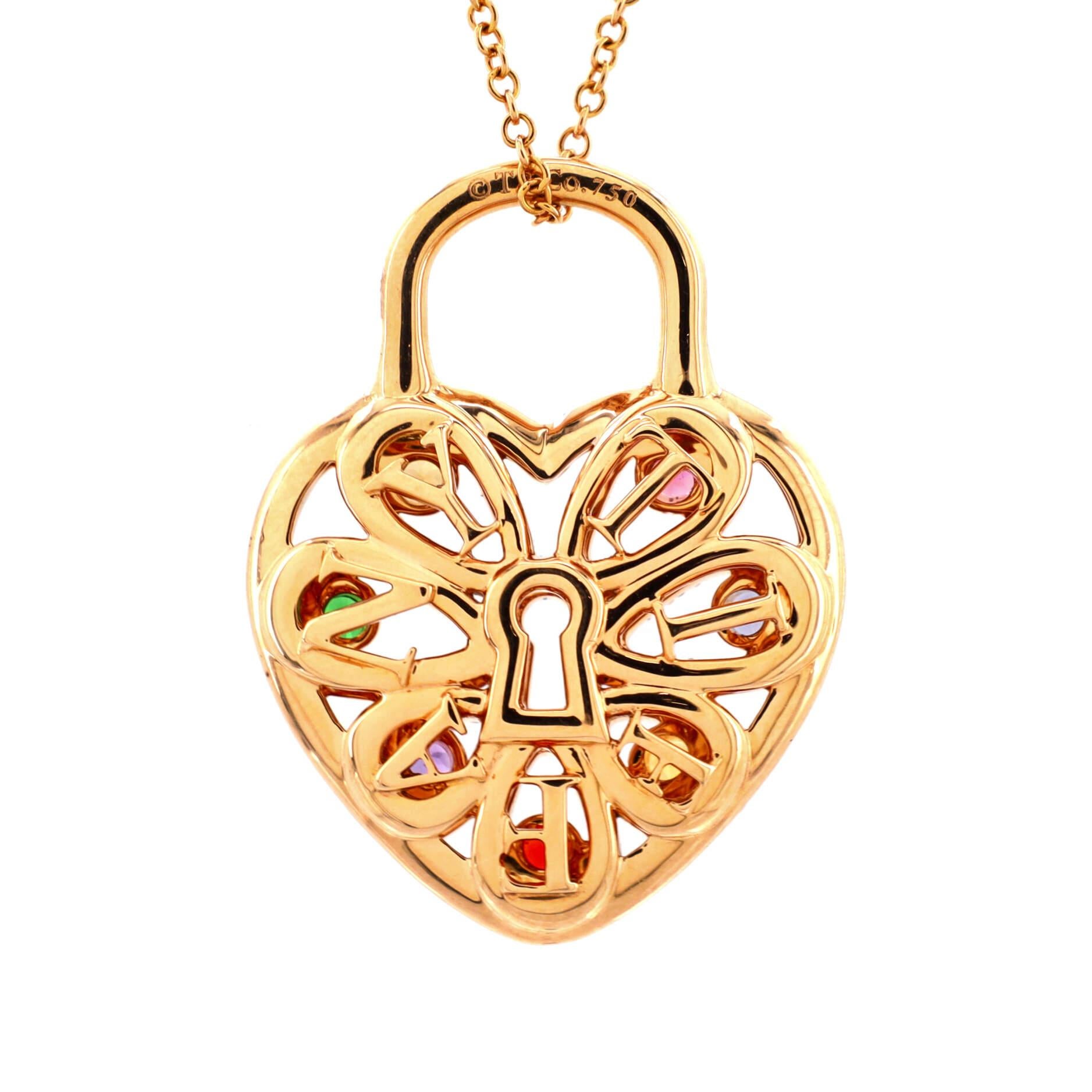 tiffany gold heart necklace