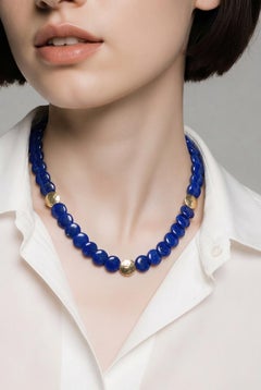 Tiffany & Co Fine Lapis Lazuli and 18k Necklace with matching Earrings