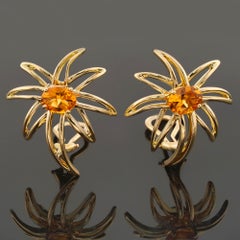 TIFFANY & CO. Fireworks Citrine Yellow Gold 1990s Earrings