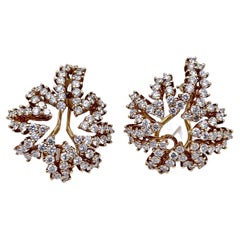 Tiffany & Co. Fireworks Diamond Yellow Gold Ear Clips