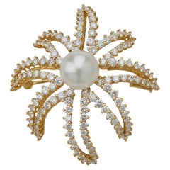 Tiffany & Co. Fireworks Pearl and Diamond Brooch