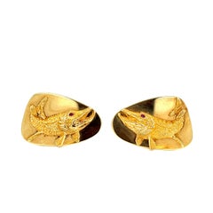 Tiffany & Co. Fish Gold Cufflinks