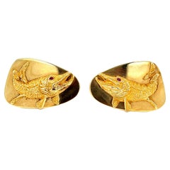 Tiffany & Co. Fish Gold Cufflinks