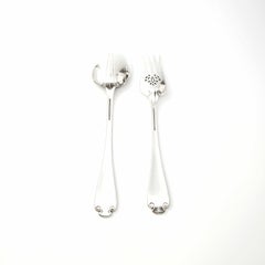 Tiffany & Co. Flemish Sterling Silver Cold Meat Fork & Vegetable Serving Spoon A