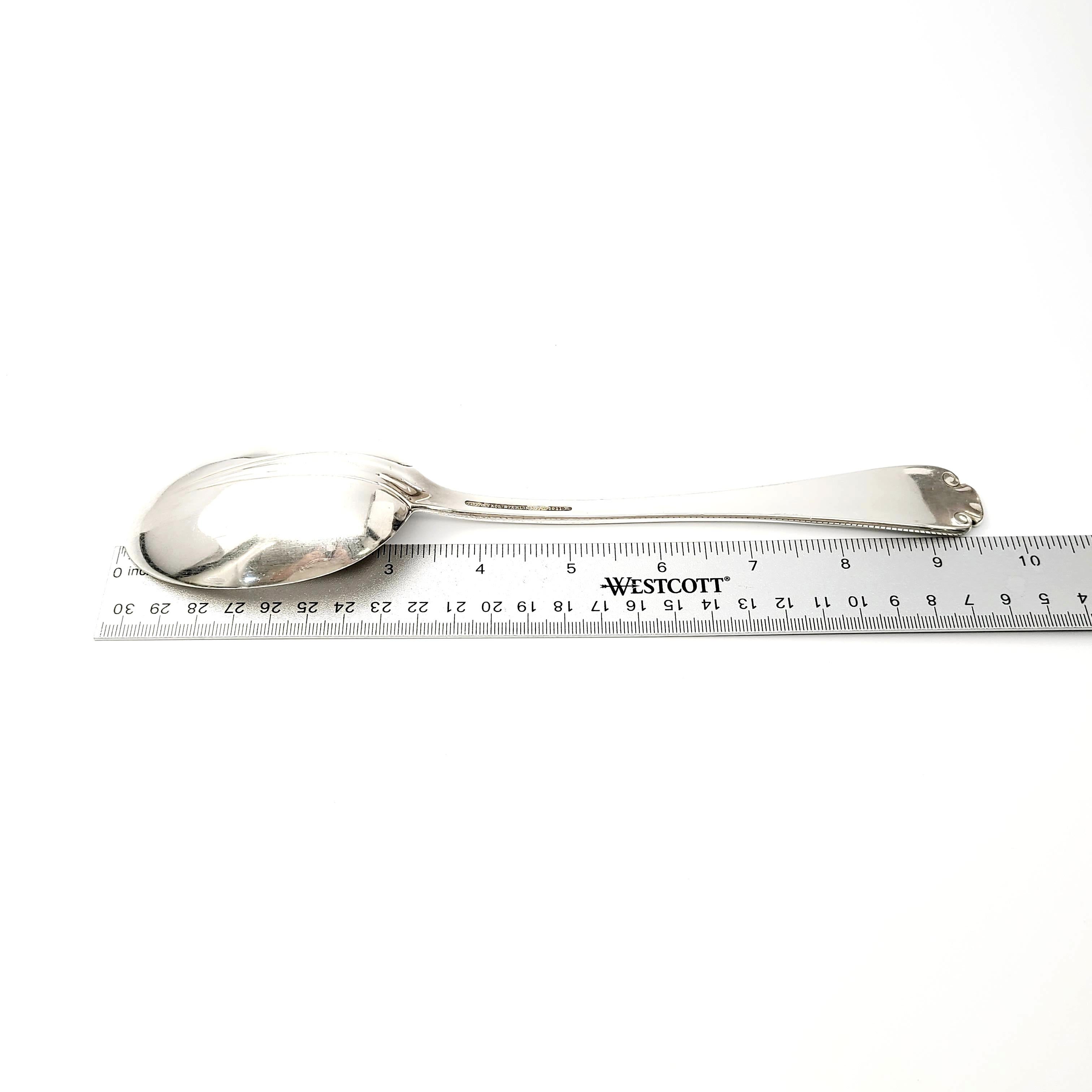 Tiffany & Co Flemish Sterling Silver Cold Meat Fork & Vegetable Serving Spoon B For Sale 5