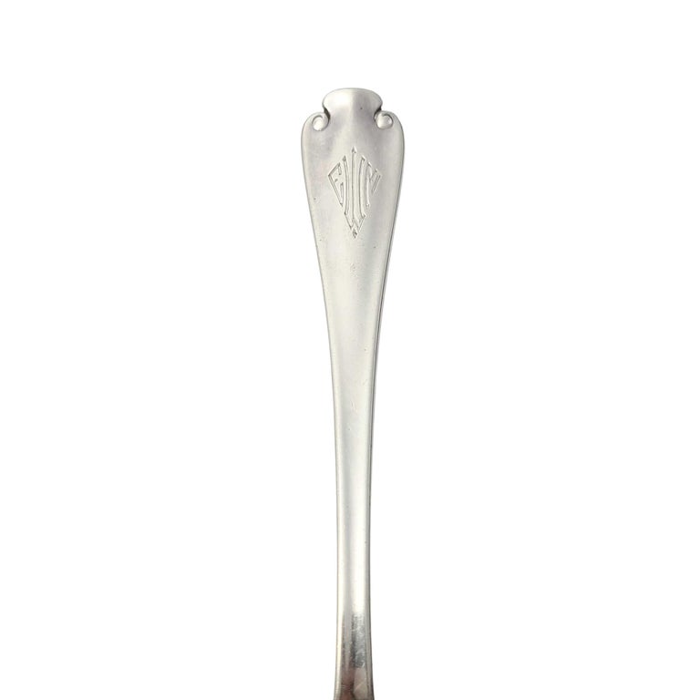 Tiffany & Co Flemish Sterling Silver Pierced Tomato Server with Monogram In Good Condition For Sale In New Milford, CT