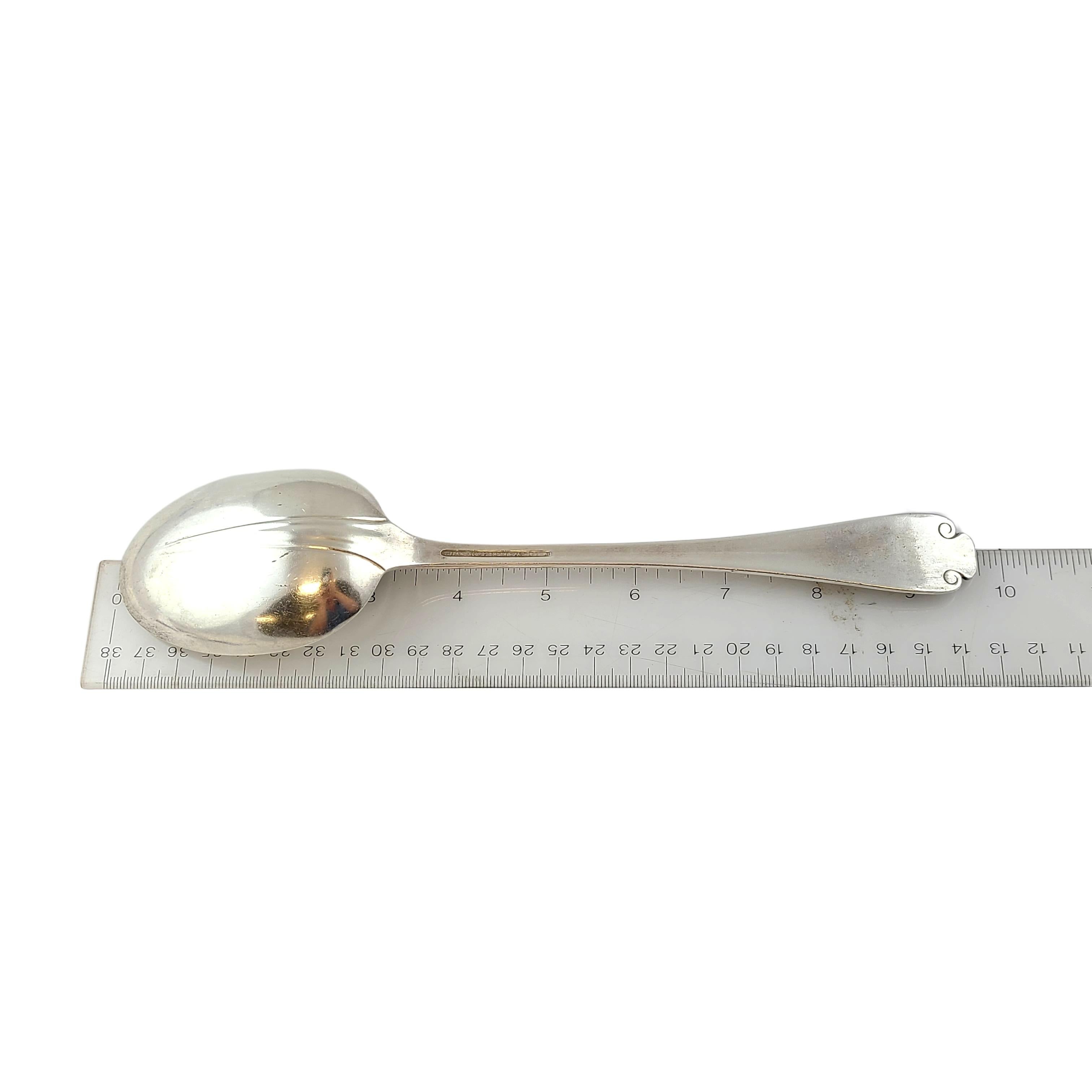 Tiffany & Co Flemish Sterling Silver Vegetable Serving Spoon with Monogram For Sale 6