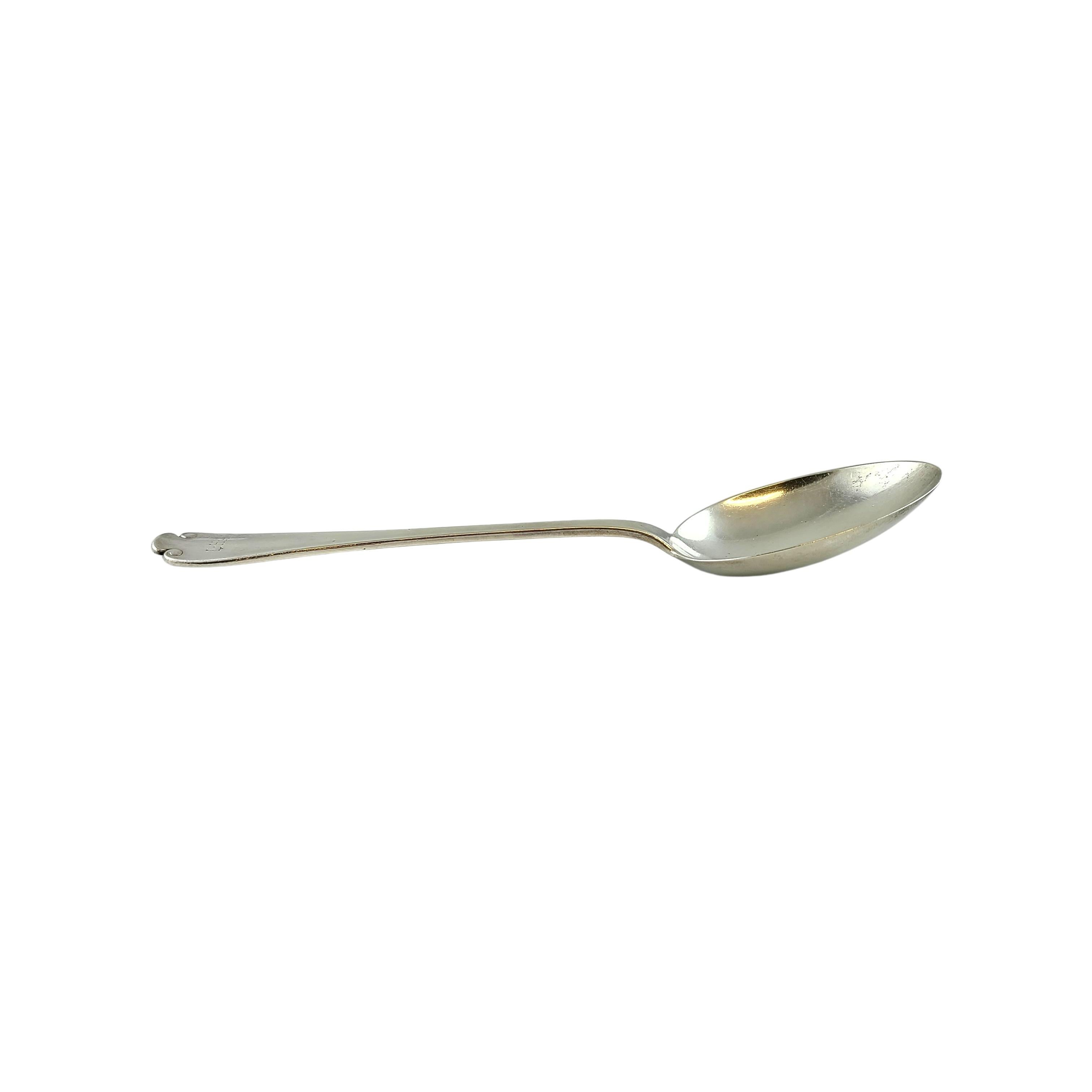 Tiffany & Co Flemish Sterling Silver Vegetable Serving Spoon with Monogram In Good Condition For Sale In Washington Depot, CT