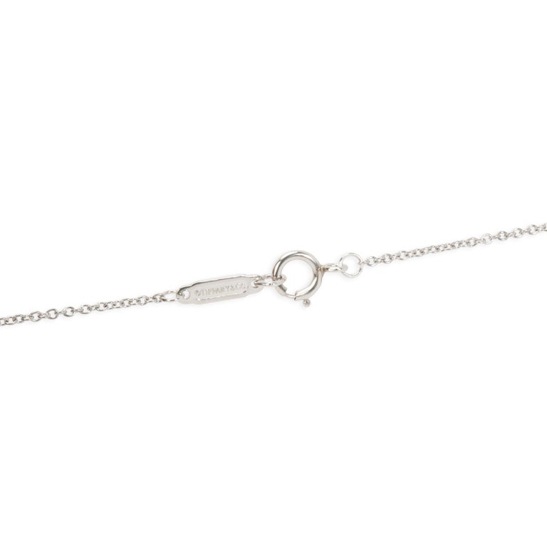 Tiffany and Co. Fleur-De-Lis Diamond Key Pendant Necklace in Platinum 0 ...