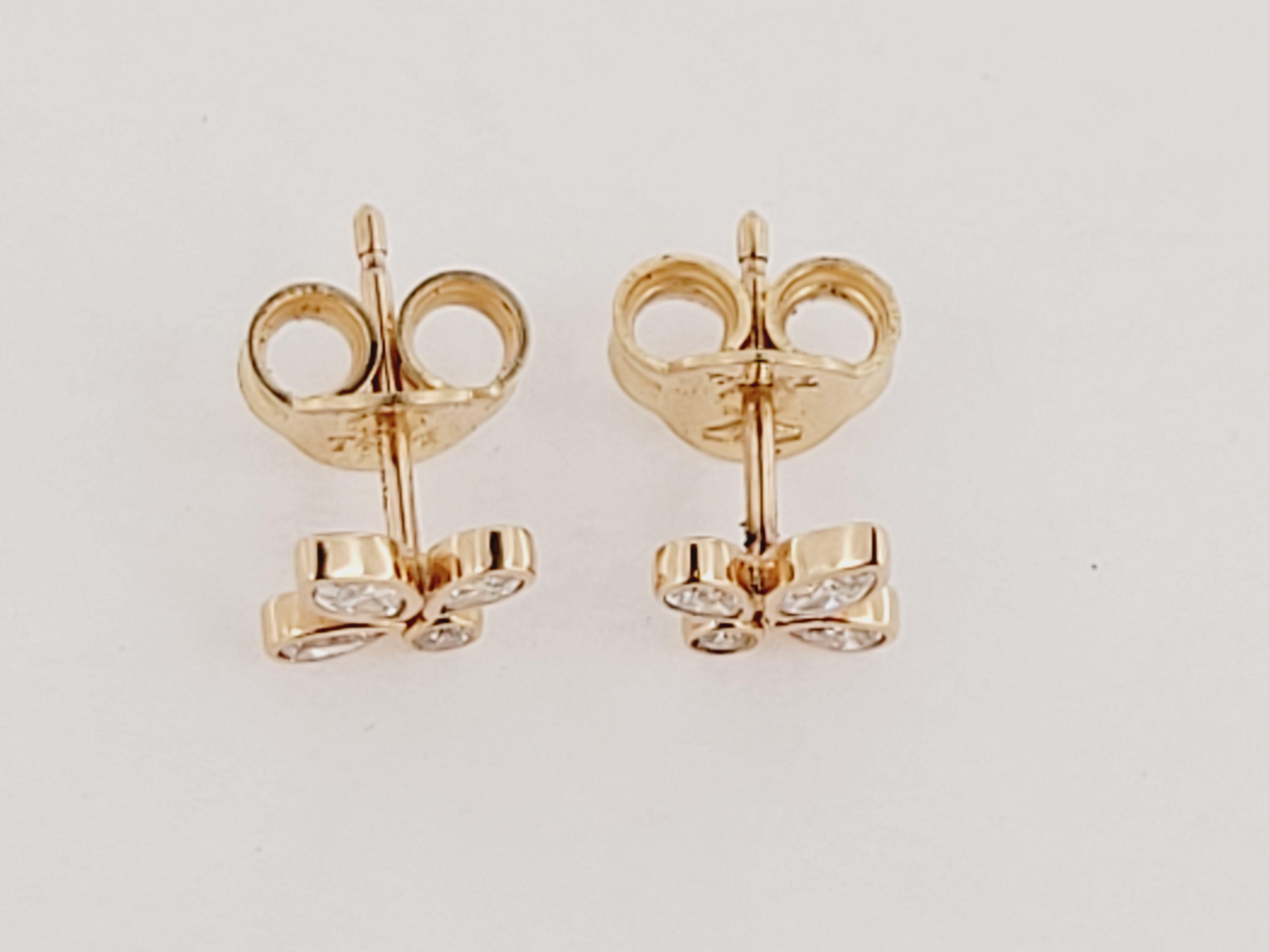 Tiffany & Co. Orecchino con diamante Fleur de Lis in oro rosa 18k 0,19 CTW In condizioni Nuovo in vendita a New York, NY