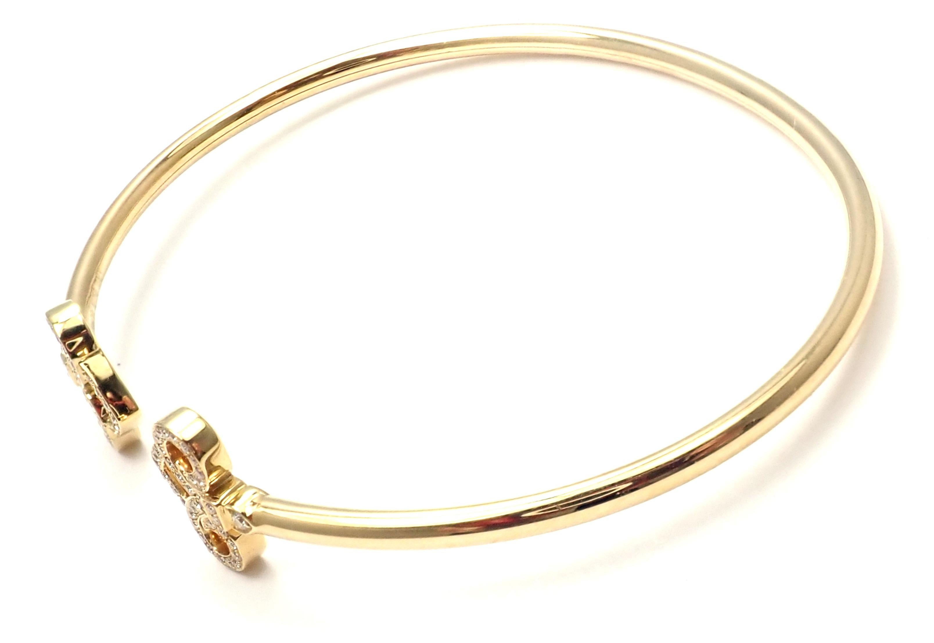 Tiffany & Co. Fleur-de-Lis Diamant Draht Rose Gold Armreif für Damen oder Herren