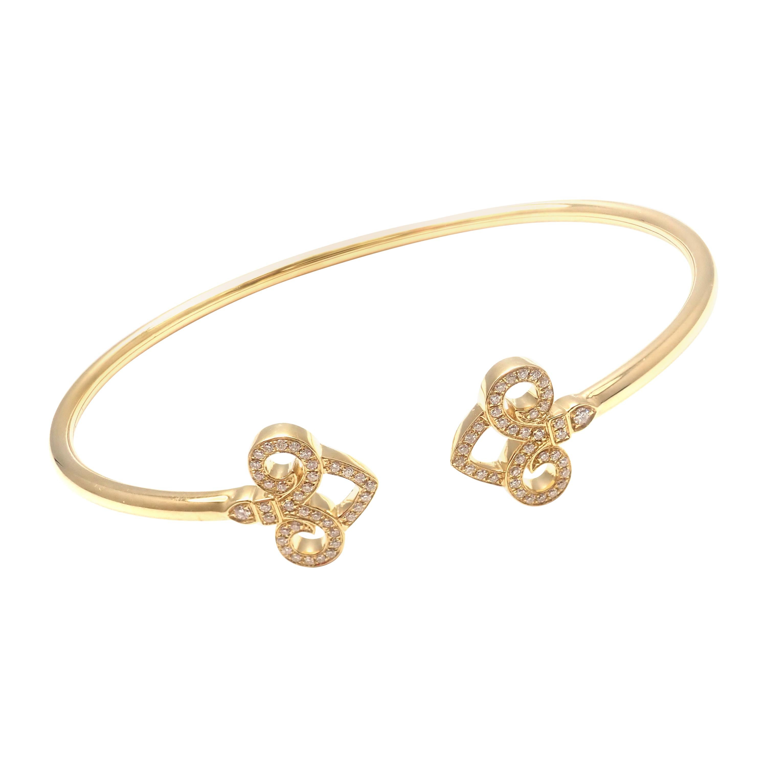 Tiffany & Co. Fleur-de-Lis Diamant Draht Rose Gold Armreif