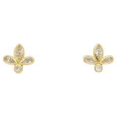 Tiffany & Co. Fleur de Lis Diamonds stud earrings in 18k