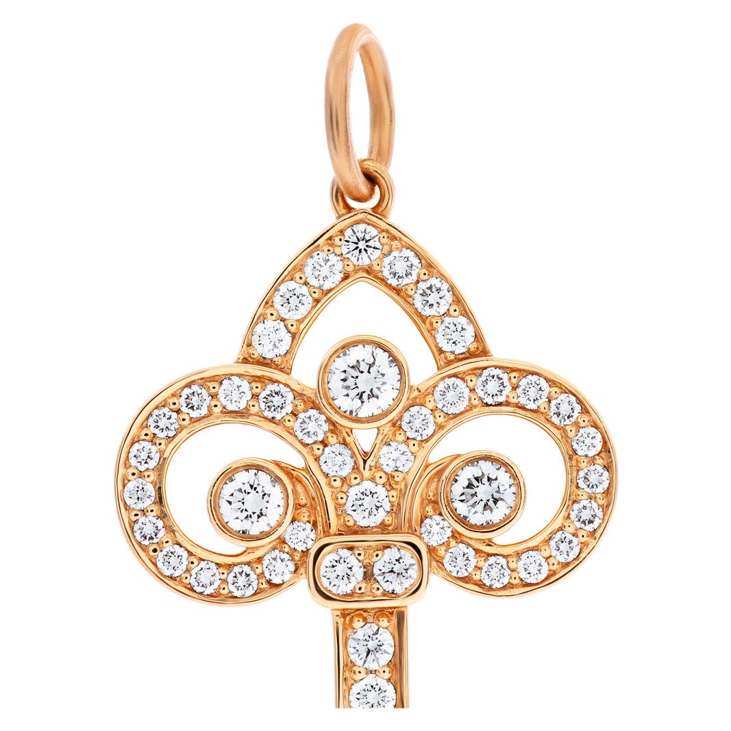 white gold key necklace