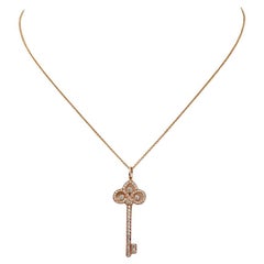 Tiffany & Co. 'Fleur de Lis' Rose Gold Diamond Pendant